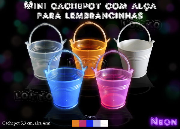 Mini cachepot com al&ccedila para lembrancinha